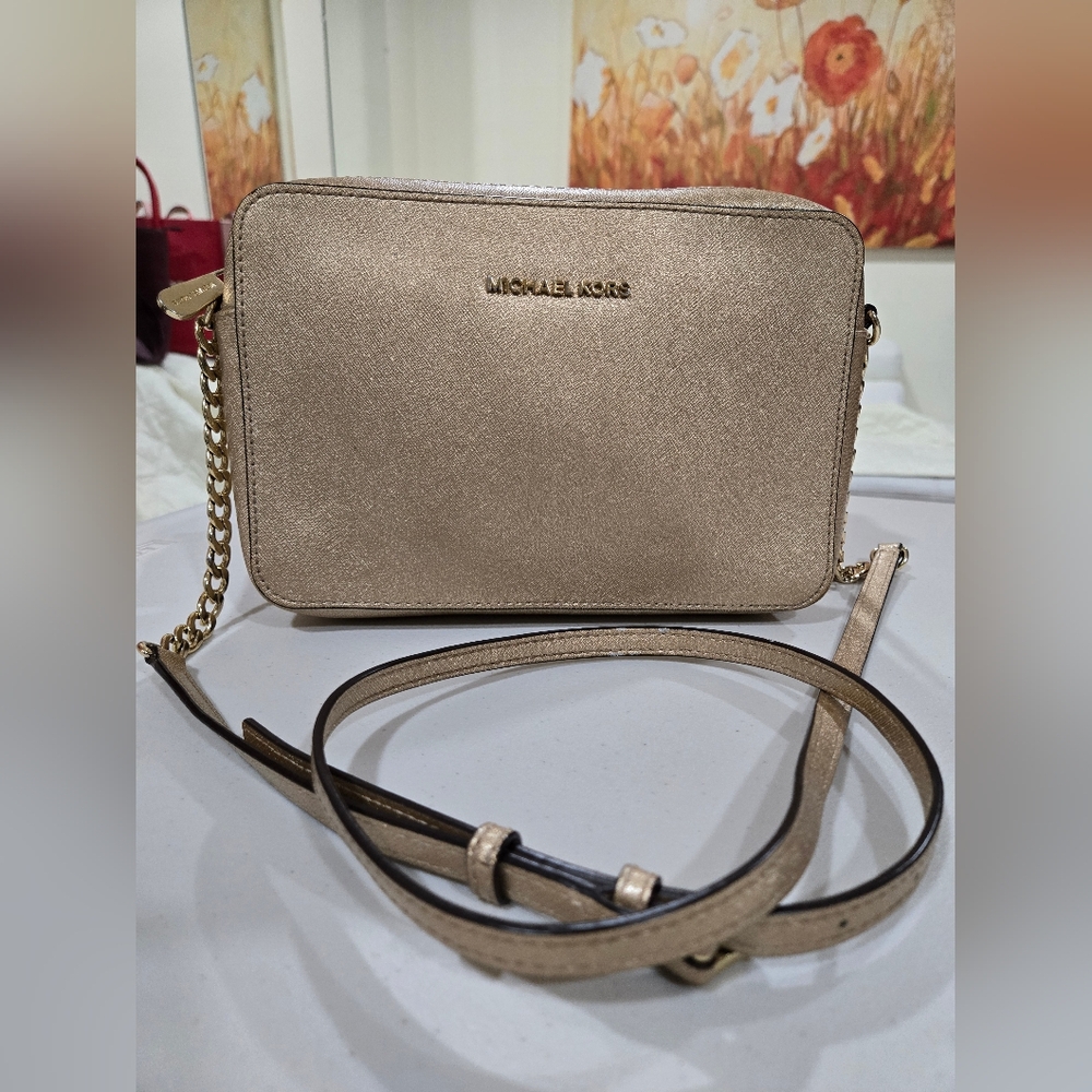 Michael Kors Gold Crossbody Bag